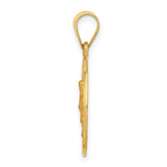 Load image into Gallery viewer, 14K Yellow Gold Polished and Satin St. Edward Medal Pendant 19mm width
