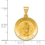 Load image into Gallery viewer, 14K Yellow Gold Polished and Satin St. Edward Medal Pendant 19mm width

