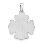 Load image into Gallery viewer, 14K White Gold Polished and Satin St. Florian Badge Pendant 16mm width
