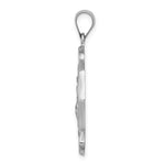 Load image into Gallery viewer, 14K White Gold Polished and Satin St. Florian Badge Medal Penant 26mm width
