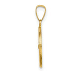 Load image into Gallery viewer, 14K Yellow Gold Polished and Satin St. Francis Medal Pendant 15mm width
