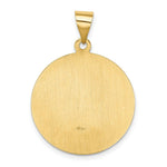 Load image into Gallery viewer, 14K Yellow Gold Polished and Satin St. Francis Medal Pendant 23mm width
