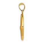 Load image into Gallery viewer, 14K Yellow Gold Polished and Satin St. Francis of Assisi Medal Pendant 22mm width
