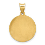 Load image into Gallery viewer, 14K Yellow Gold Polished and Satin St. Gabriel Medal Pendant 19mm width

