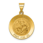 Load image into Gallery viewer, 14K Yellow Gold Polished and Satin St. George Medal Pendant 19mm width
