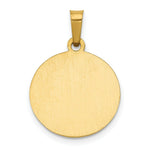 Load image into Gallery viewer, 14K Yellow Gold Polished and Satin St. Gerard Medal Pendant 15mm width
