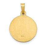 Load image into Gallery viewer, 14K Yellow Gold Polished and Satin St. John Baptist Medal Pendant 15mm width
