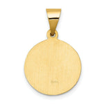 Load image into Gallery viewer, 14K Yellow Gold Polished and Satin St. John Baptist Medal Pendant 15mm width
