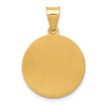 Load image into Gallery viewer, 14K Yellow Gold Polished and Satin St. Joseph Medal Pendant 19mm width
