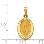 Load image into Gallery viewer, 14K Yellow Gold Polished and Satin St. Joseph Medal Pendant 11mm width
