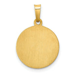 Load image into Gallery viewer, 14K Yellow Gold Polished and Satin St. Jude Thaddeus Medal Pendant 15mm width
