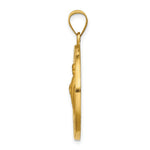 Load image into Gallery viewer, 14K Yellow Gold Polished and Satin St. Jude Thaddeus Medal Pendant 25mm width
