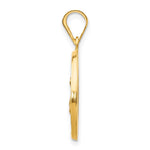 Load image into Gallery viewer, 14K Yellow Gold Polished and Satin St. Lucy Medal Pendant 19mm width

