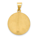 Load image into Gallery viewer, 14K Yellow Gold Polished and Satin St. Lucy Medal Pendant 19mm width
