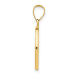 Load image into Gallery viewer, 14K Yellow Gold Polished and Satin St. Luke Medal Pendant 19mm width
