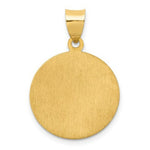 Load image into Gallery viewer, 14K Yellow Gold Polished and Satin St. Luke Medal Pendant 19mm width
