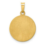Load image into Gallery viewer, 14K Yellow Gold Polished and Satin St. Mark Medal Pendant 15mm width
