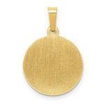 Load image into Gallery viewer, 14K Yellow Gold Polished and Satin St. Michael Medal Pendant 15mm width
