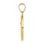 Load image into Gallery viewer, 14K Yellow Gold Polished and Satin St. Michael Medal Pendant 18mm width

