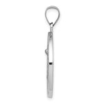 Load image into Gallery viewer, 14K White Gold Polished and Satin St. Michael Medal Pendant 23mm width
