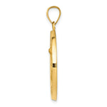Load image into Gallery viewer, 14K Yellow Gold Polished and Satin St. Michael Medal Pendant 25mm width
