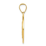 Load image into Gallery viewer, 14K Yellow Gold Polished and Satin Mother Teresa Medal Pendant 19mm width

