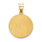 Load image into Gallery viewer, 14K Yellow Gold Polished and Satin Mother Teresa Medal Pendant 19mm width
