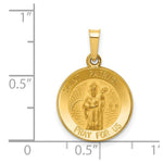 Load image into Gallery viewer, 14K Yellow Gold Polished and Satin St. Patrick Medal Pendant 15mm width
