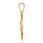 Load image into Gallery viewer, 14K Yellow Gold Polished and Satin St. Peregrine Medal Pendant 15mm width
