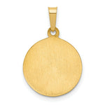 Load image into Gallery viewer, 14K Yellow Gold Polished and Satin St. Peregrine Medal Pendant 15mm width
