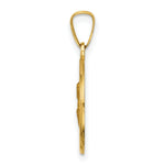 Load image into Gallery viewer, 14K Yellow Gold Polished and Satin St. Peter Medal Pendant 16mm width
