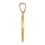 Load image into Gallery viewer, 14K Yellow Gold Polished and Satin St. Theresa Medal Pendant 15mm width
