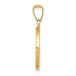 Load image into Gallery viewer, 14K Yellow Gold Polished and Satin First Holy Communion Medal Pendant 15mm width
