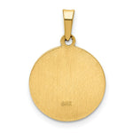 Load image into Gallery viewer, 14K Yellow Gold Polished and Satin Confirmation Medal Pendant 15mm width
