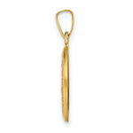 Load image into Gallery viewer, 14K Yellow Gold Polished and Satin Miraculous Medal Pendant 11mm width
