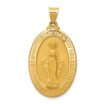 Load image into Gallery viewer, 14K Yellow Gold Polished and Satin Miraculous Medal Pendant 20mm width
