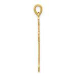 Load image into Gallery viewer, 14K Yellow Gold Budded Cross Pendant 41mm length
