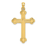 Load image into Gallery viewer, 14K Yellow Gold Budded Cross Pendant 41mm length
