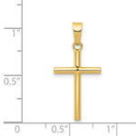 Load image into Gallery viewer, 14K Yellow Gold Polished Cross Pendant 25mm length
