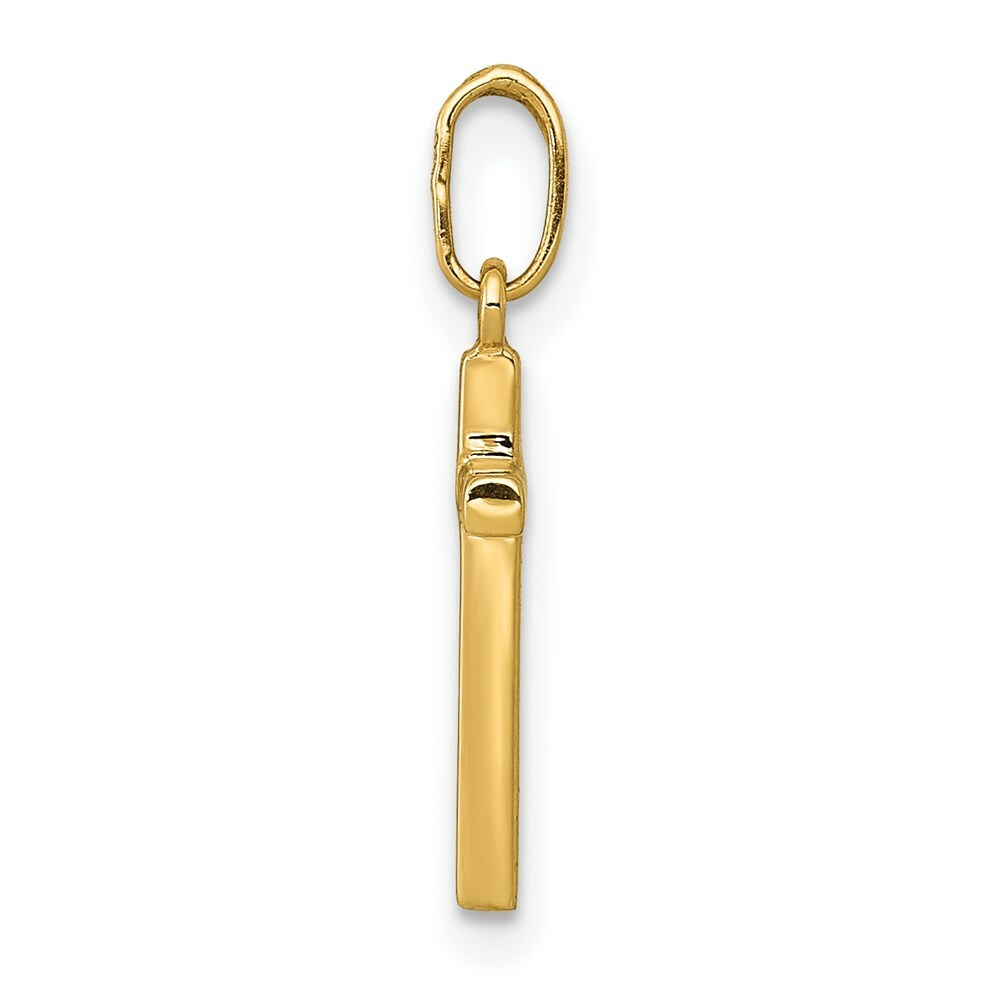 14K Yellow Gold Polished Cross Pendant
