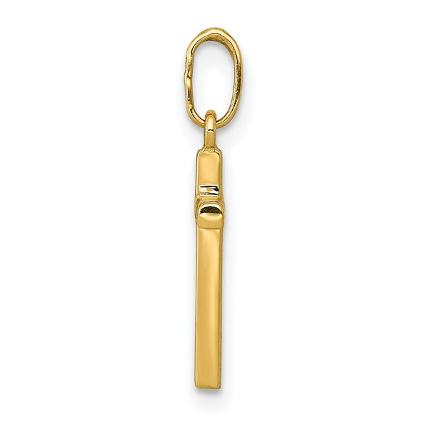 14K Yellow Gold Polished Cross Pendant