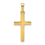 Load image into Gallery viewer, 14K Yellow Gold Polished Latin Cross Pendant 24mm length
