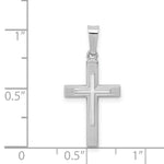 Load image into Gallery viewer, 14K White Gold Polished Latin Cross Pendant
