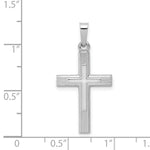 Load image into Gallery viewer, 14K White Gold Brushed and Polished Latin Cross Pendant
