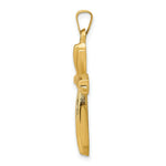 Load image into Gallery viewer, 14K Yellow Gold Textured and Polished Passion Cross Pendant

