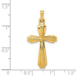 Load image into Gallery viewer, 14K Yellow Gold Textured and Polished Passion Cross Pendant
