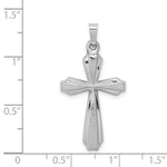 Load image into Gallery viewer, 14K White Gold Textured and Polished Passion Cross Pendant
