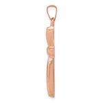 Load image into Gallery viewer, 14K Rose Gold Textured, Brushed and Polished Passion Cross Pendant
