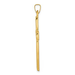 Load image into Gallery viewer, 14K Yellow Gold Brushed and Polished Latin Cross Pendant 23.5mm length
