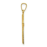Load image into Gallery viewer, 14K Yellow Gold Textured and Polished Latin Cross Pendant
